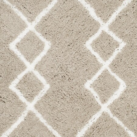 Safavieh 5 x 5 ft. Toronto Shag Hand Tufted Square Area Rug, Silver and Ivory SGT609C-5SQ